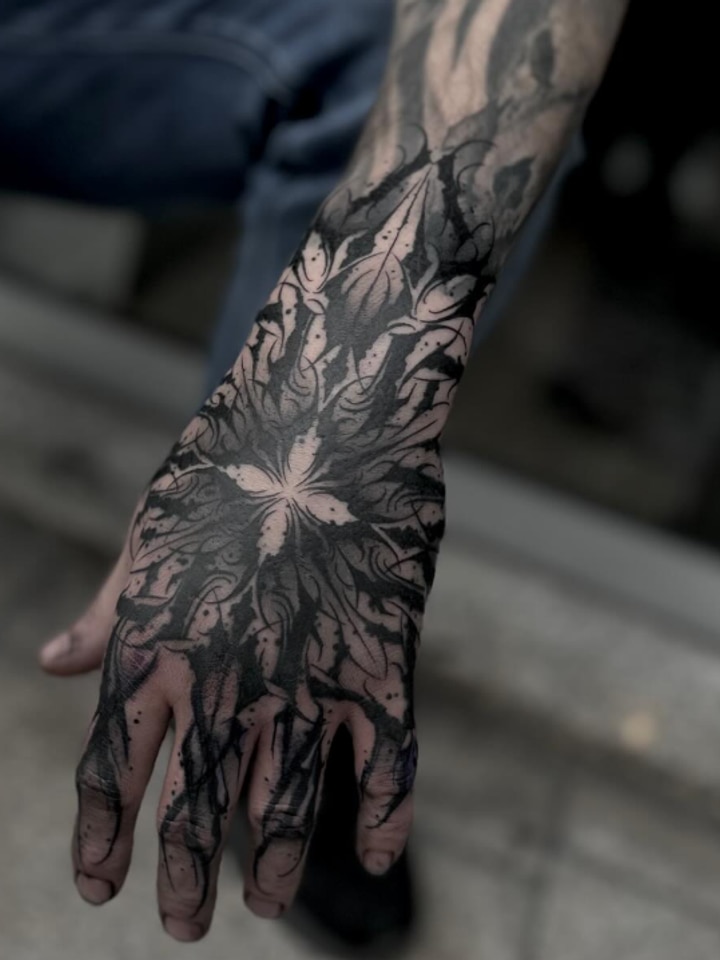 Blackwork ornamental — The Black Cat Tattoo